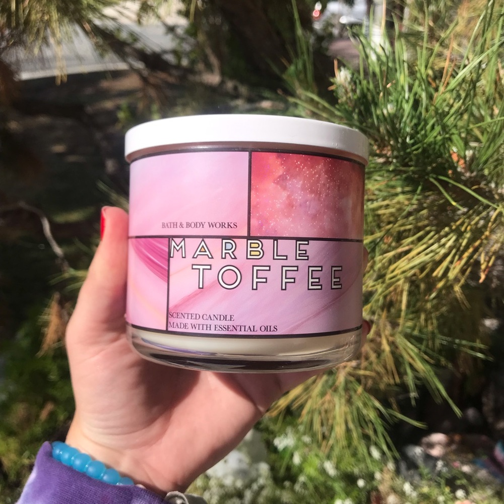 Marble toffee candle bath and body works